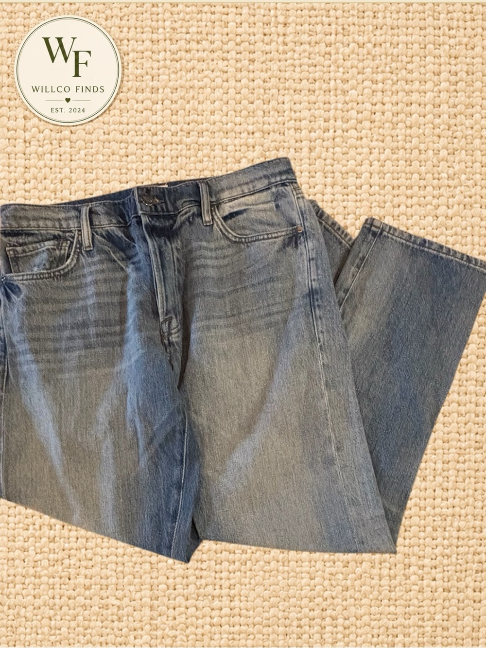 FRAME Le Slouch Newell Boyfriend Jeans Size 27 Light Wash Distressed Denim